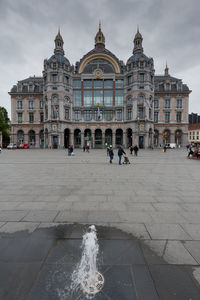 Group of people in front of building