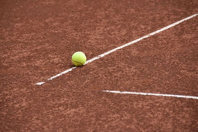 Ball on tennis court