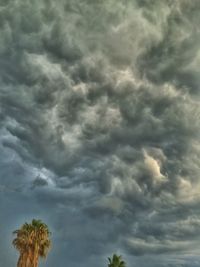 Low angle view of cloudy sky