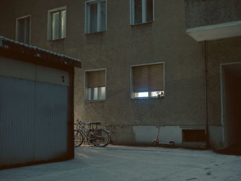 View of building through window