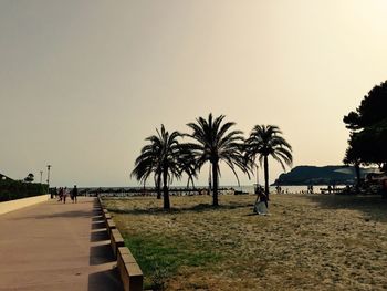 People walking on beach