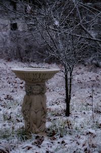 Statue in winter