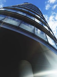 Low angle view of modern building against sky