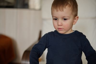 Portrait of boy looking away