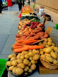 Fruits for sale at market stall