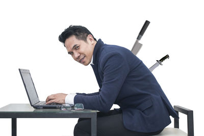 Man using mobile phone