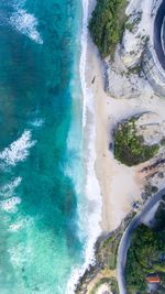 High angle view of beach