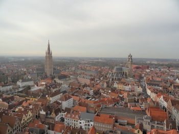 Aerial view of buildings in city