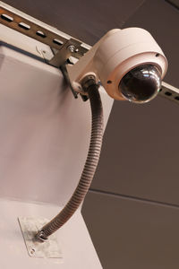 Low angle view of electric lamp