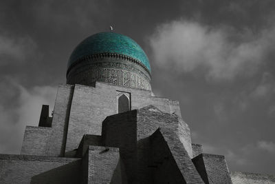 Low angle view of traditional building against sky