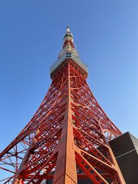 Low angle view of tokyo  tower