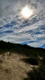 Scenic view of landscape against cloudy sky