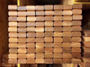 Stack of wooden logs