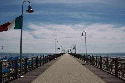 Scenic view of pier against sky