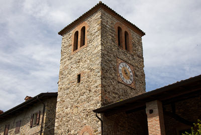Low angle view of church against sky
