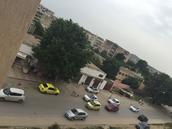 View of buildings along road