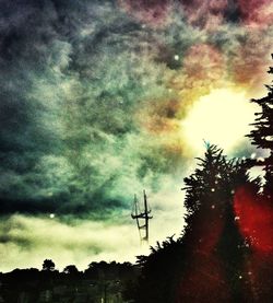 Low angle view of cloudy sky