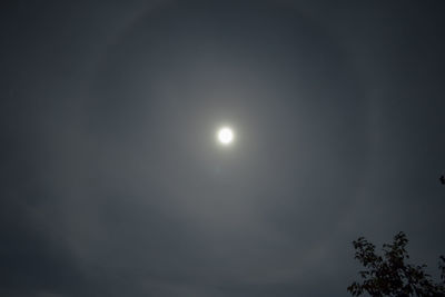 Low angle view of moon in sky