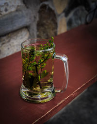 Close-up of drink on table