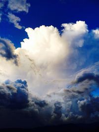 Low angle view of cloudy sky