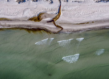 High angle view of beach during sunny day