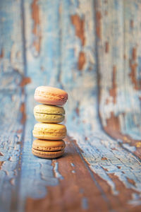 Close-up of cupcakes on table