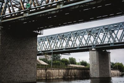 Low angle view of bridge over river