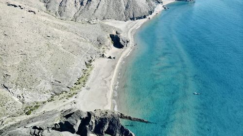 High angle view of beach