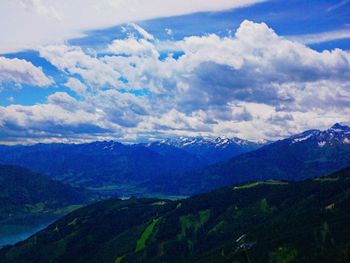 Aerial view of mountain range