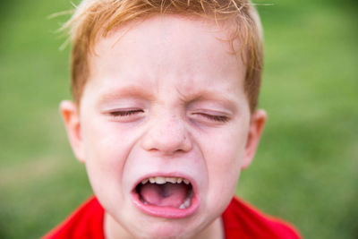 Close-up portrait of a boy