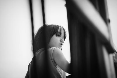 Small girl playing on the playground