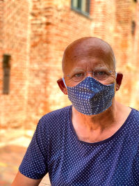 Portrait of man wearing mask