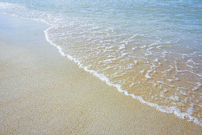 High angle view of calm beach