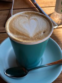 Close-up of coffee on table