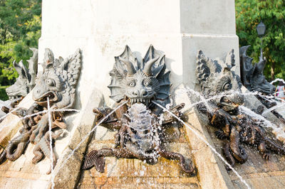 Sculpture of angel at cemetery