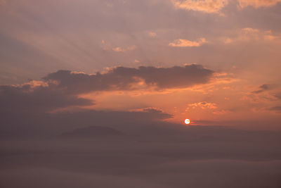 Scenic view of sky during sunset