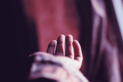 Close-up of human hand