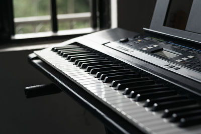 Close-up of piano