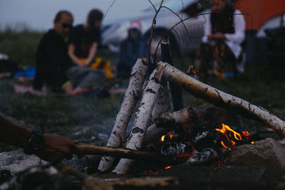 Close-up of campfire