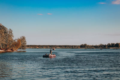 Fisherman in a boat