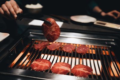 Close-up of preparing food