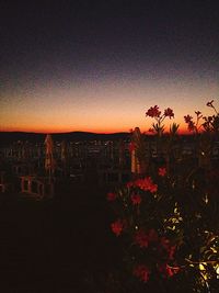 Scenic view of landscape at sunset