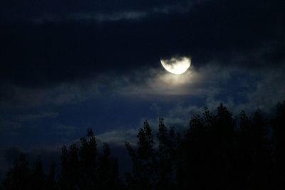 Low angle view of sky at night