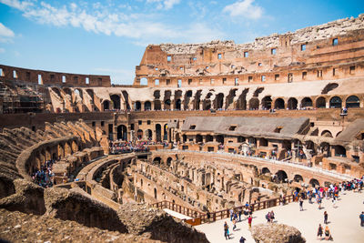 View of people in amphitheater