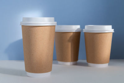 Close-up of coffee served on table