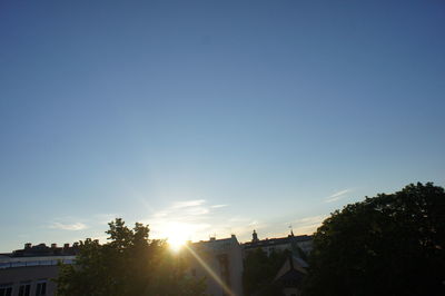 Low angle view of sky at sunset