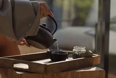 Close-up of coffee on table