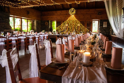 Wedding reception table