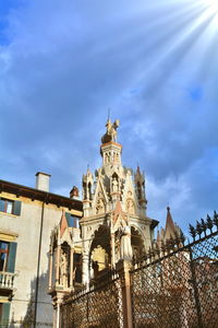 Low angle view of historical building against sky