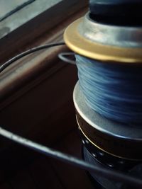 High angle view of coffee on table